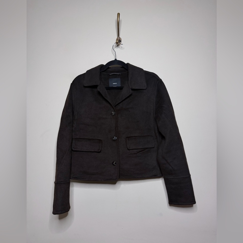 MANGO Wool Jacket With Buttons Coffee - Picture 5 of 7